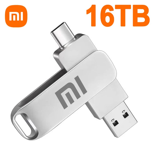 Xiaomi 16TB USB 3.2 Flash sürücüler 2TB yüksek hızlı Transfer Metal Pendrive hafıza kartı Pendrive Flash Disk bellek su geçirmez sopa